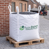 Big bag basaltsplit op europallet geleverd aan huis met kooiaap