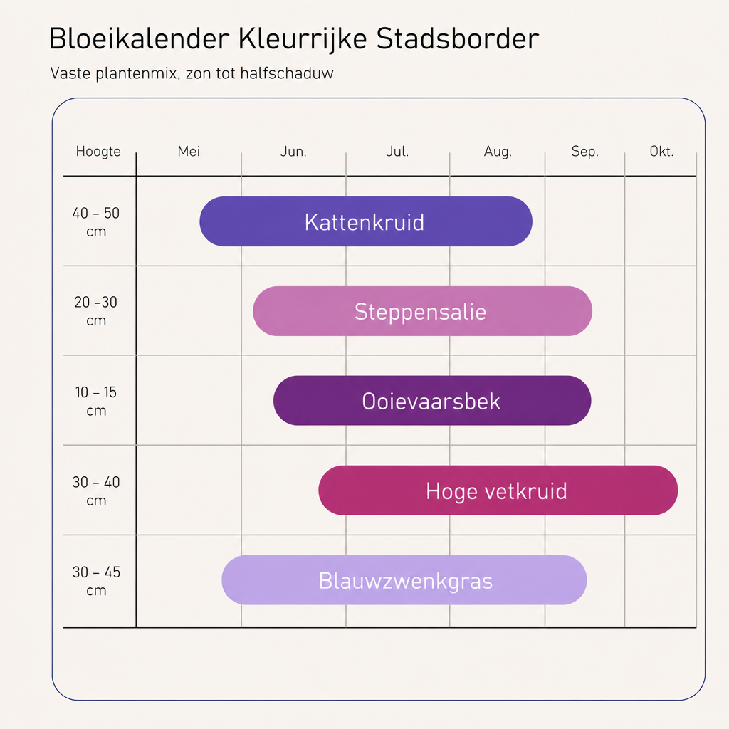 Bloeikalender Kleurrijke Stadsborder