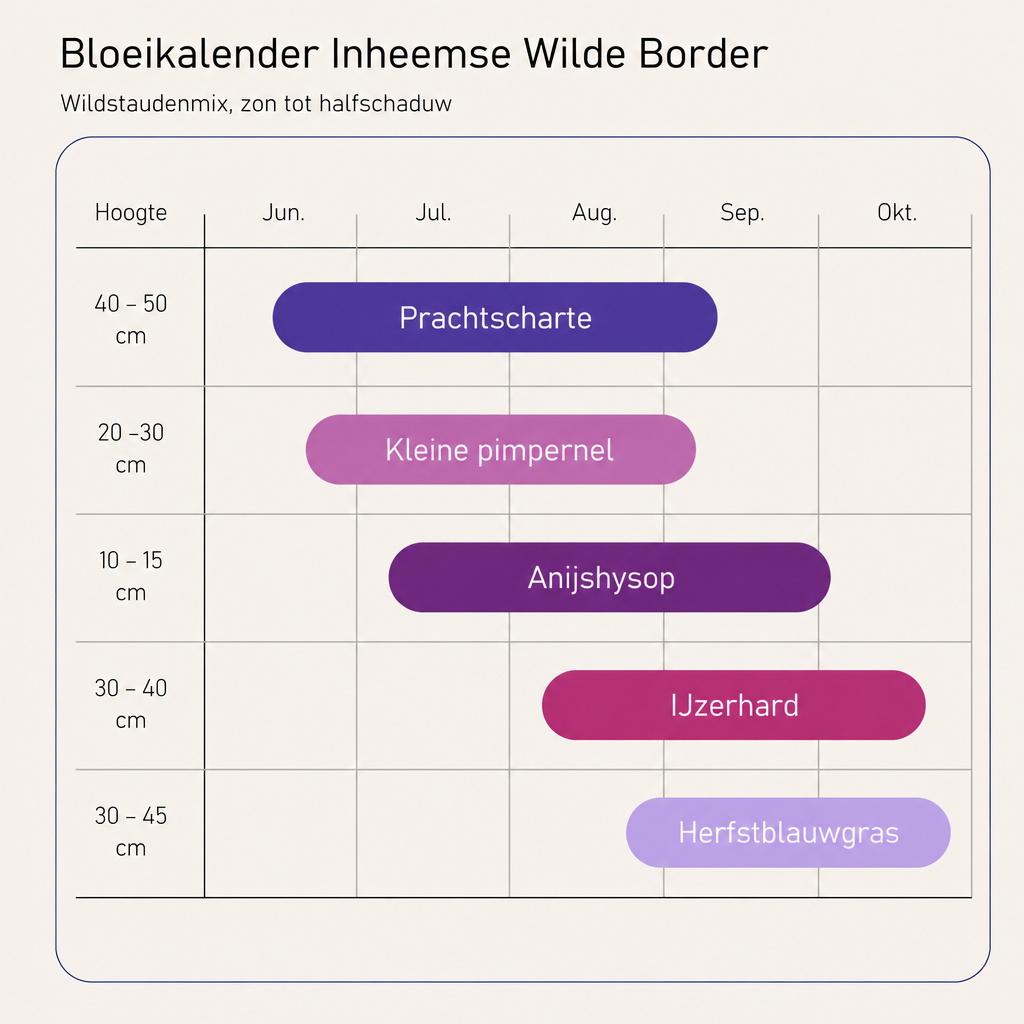 Bloeikalender Inheemse Wilde Border
