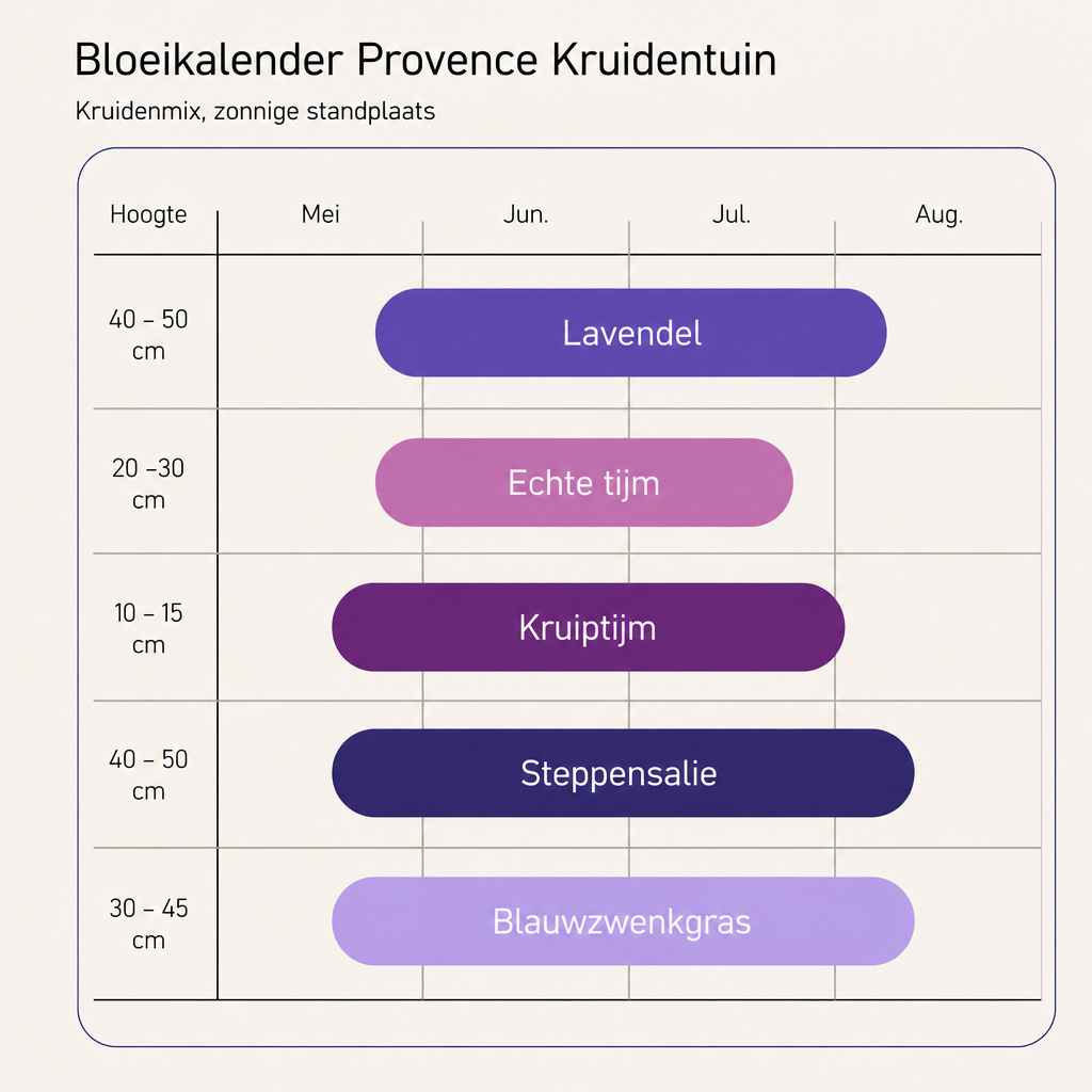 Bloeikalender Provence Kruidentuin