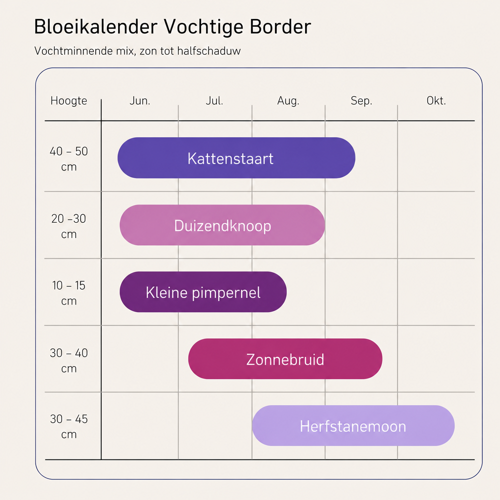 Bloeikalender Vochtige Border