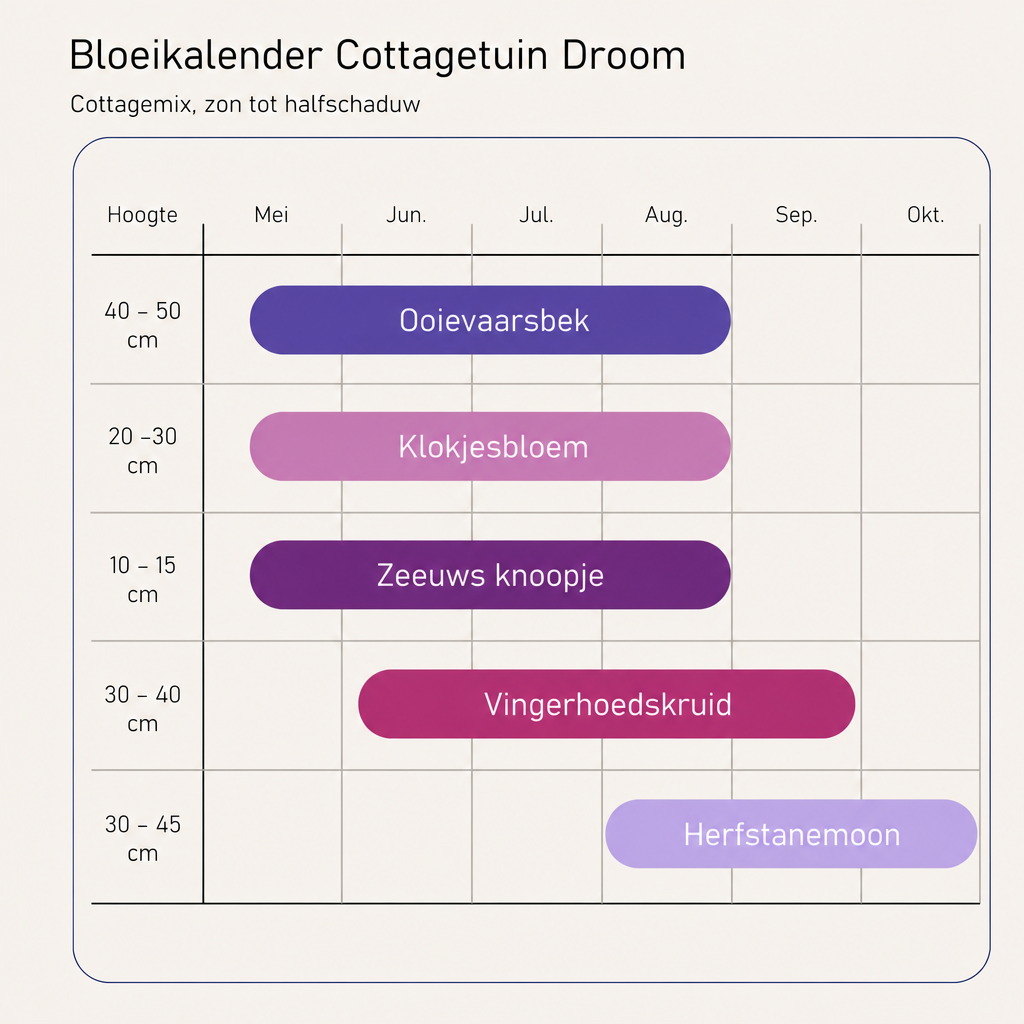 Bloeikalender Cottagetuin Droom