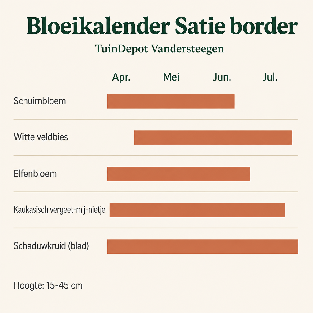 Bloeikalender Satie border