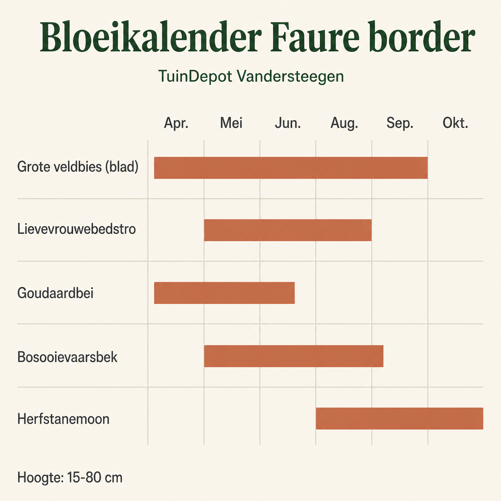 Bloeikalender Fauré border