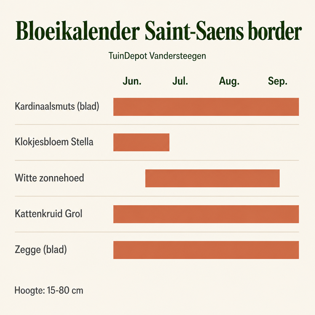 Bloeikalender Saint-Saëns border