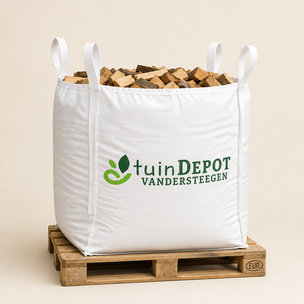 Brandhout hardhoutmix — big bag op pallet
