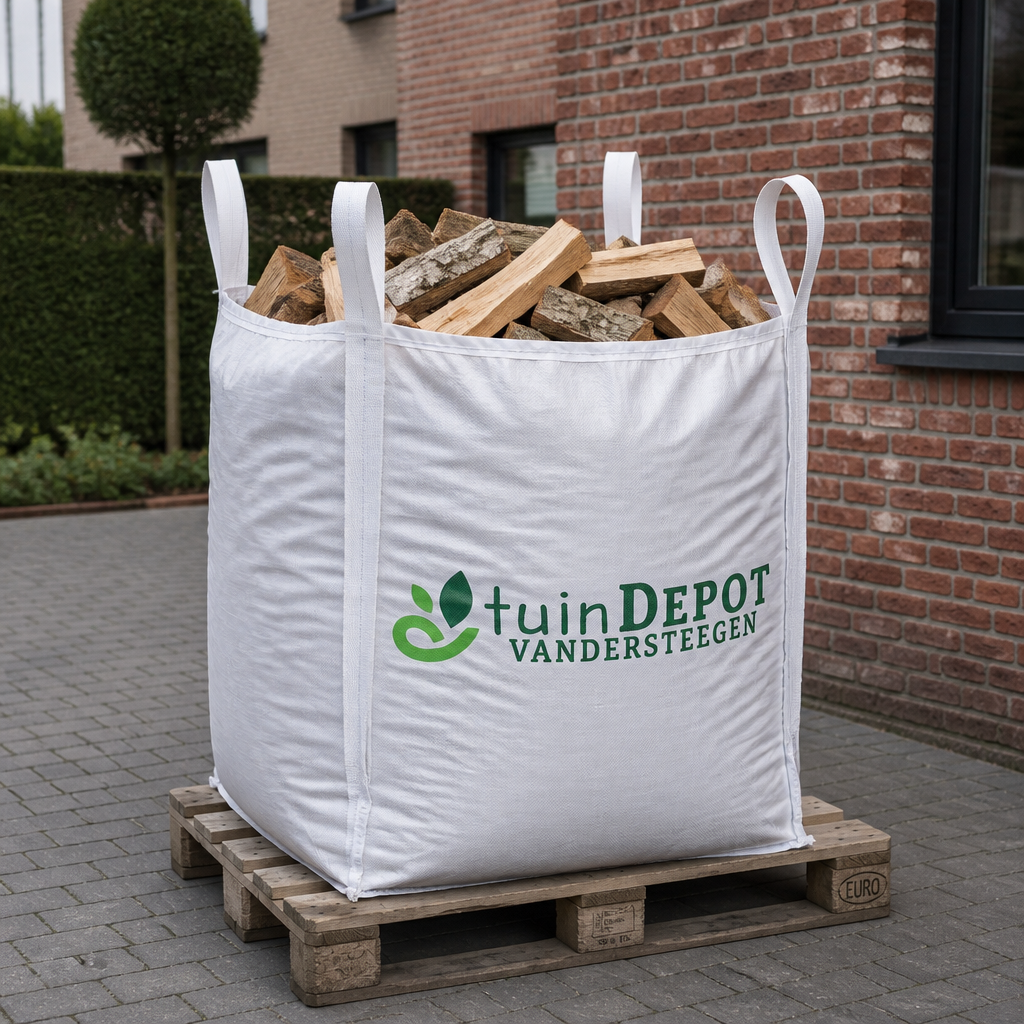 Levering big bag hardhoutmix aan huis op pallet