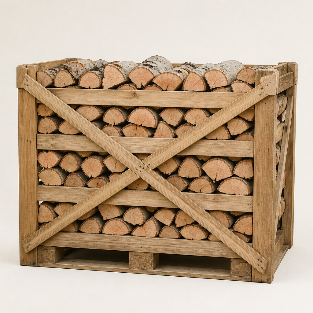 Brandhout beuk — halve pallet in kist