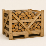 Brandhout eik — halve pallet in kist