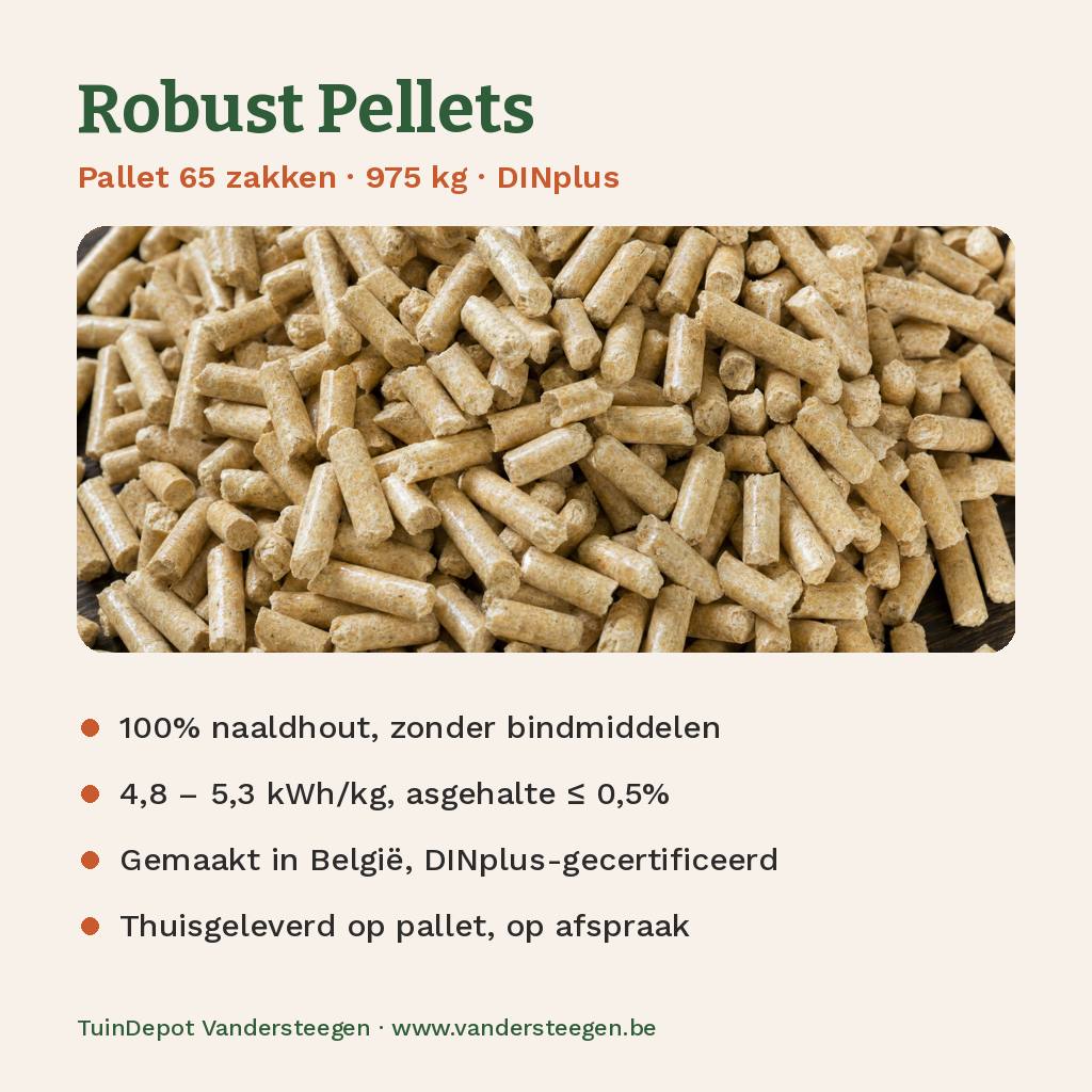 Robust Pellets pallet 975 kg: kenmerken in het kort