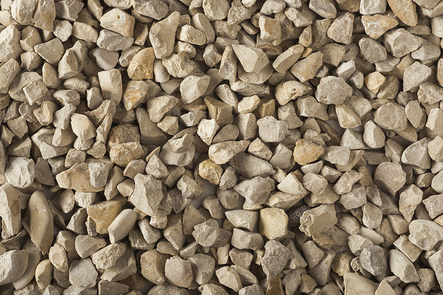 Cadure 8/11, close-up van de beige-grijze steen