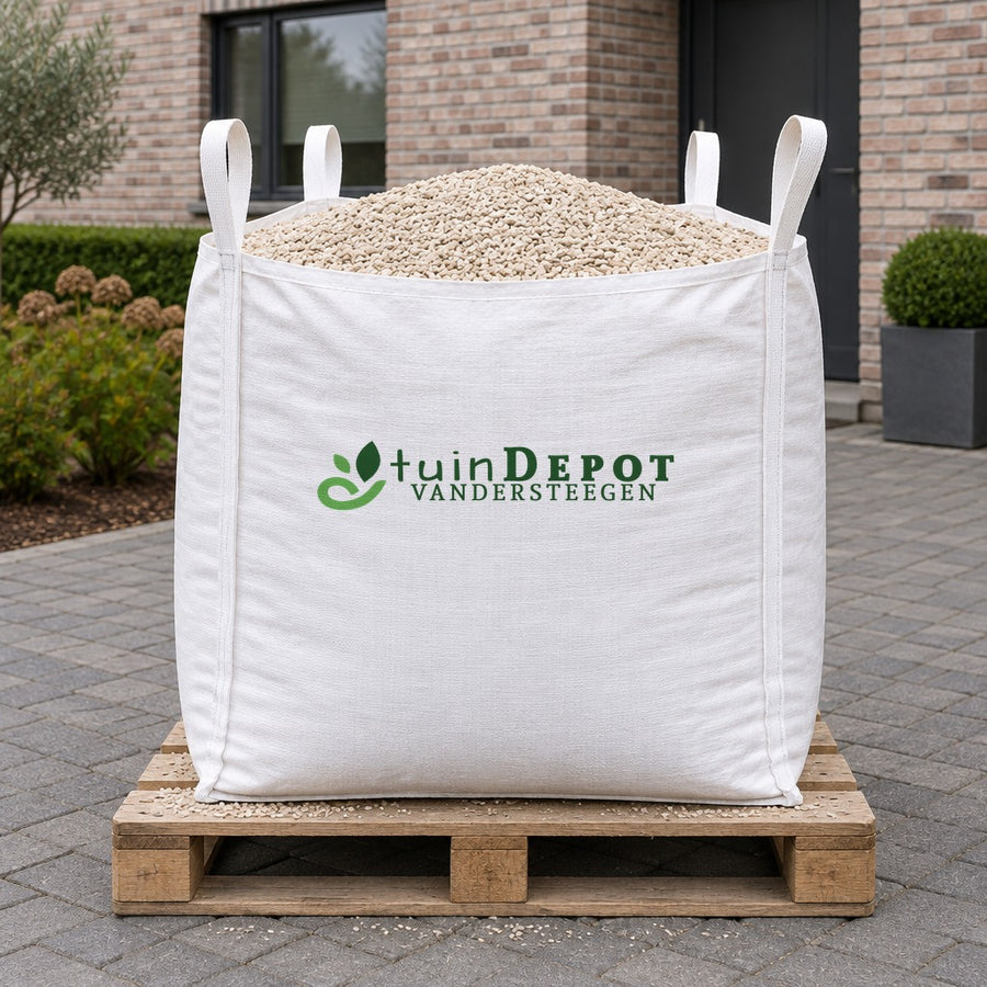 Bigbag Balmoral 4/8 op pallet op de oprit