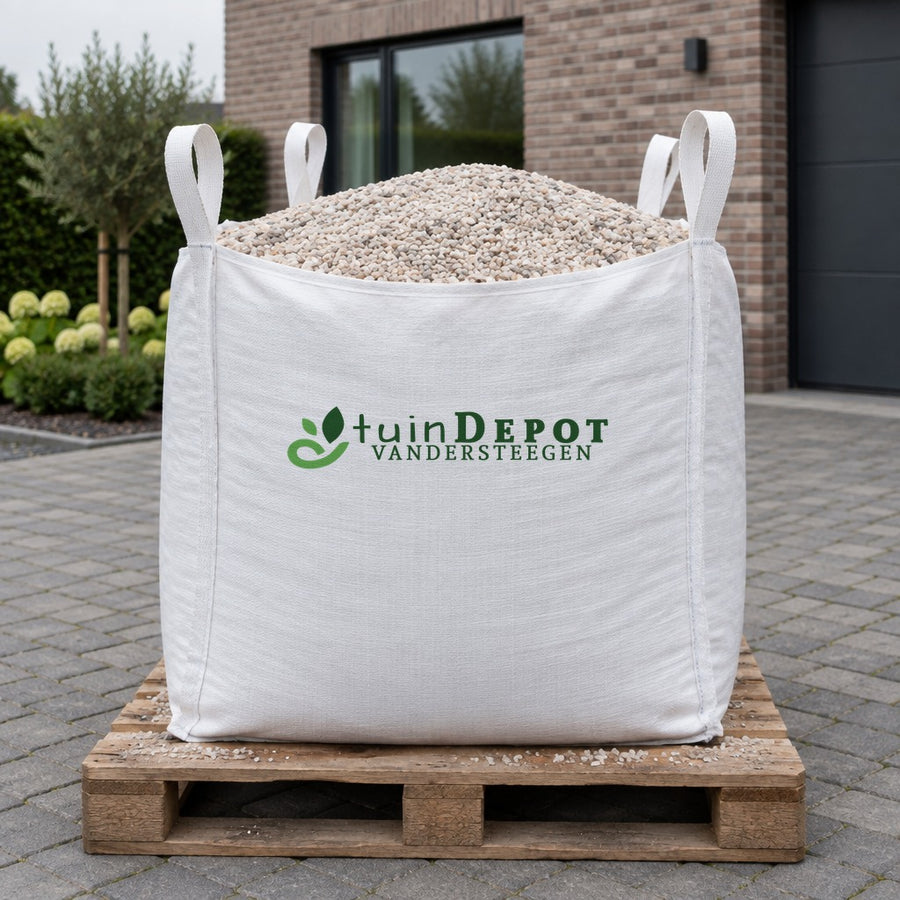 Bigbag Delirium 7/14 op pallet op de oprit