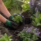 Ooievaarsbek planten in een zonnige border