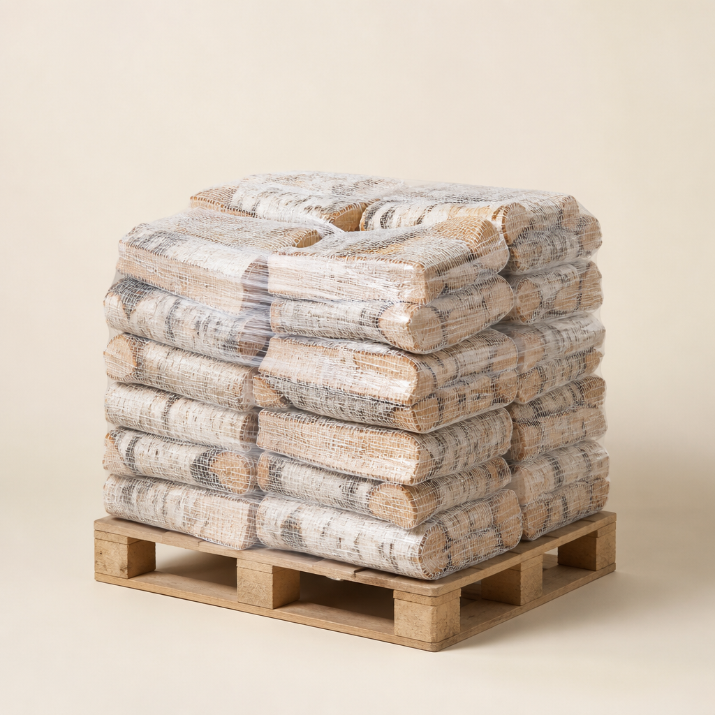 Brandhout berk — 24 zakken 30 l op pallet