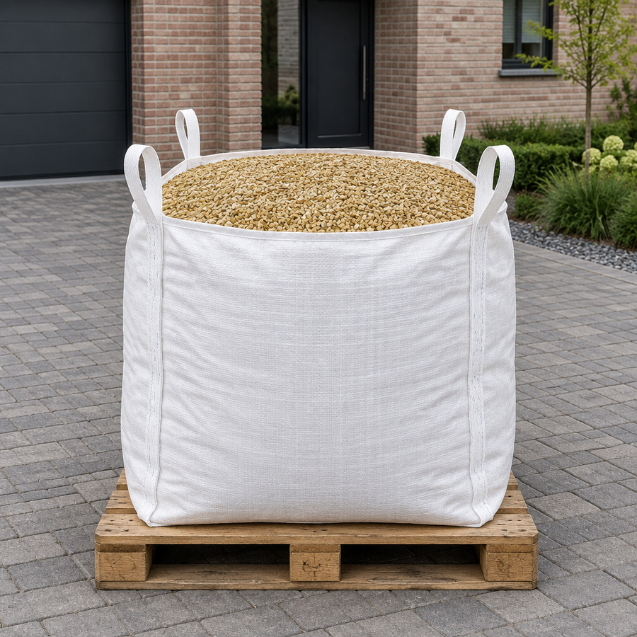 Bigbag Yellow Sun 8/11 op pallet op de oprit
