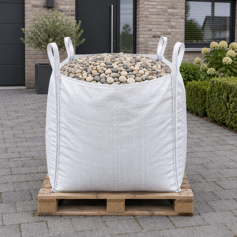 Bigbag Rolgrind 16/32 op pallet op de oprit