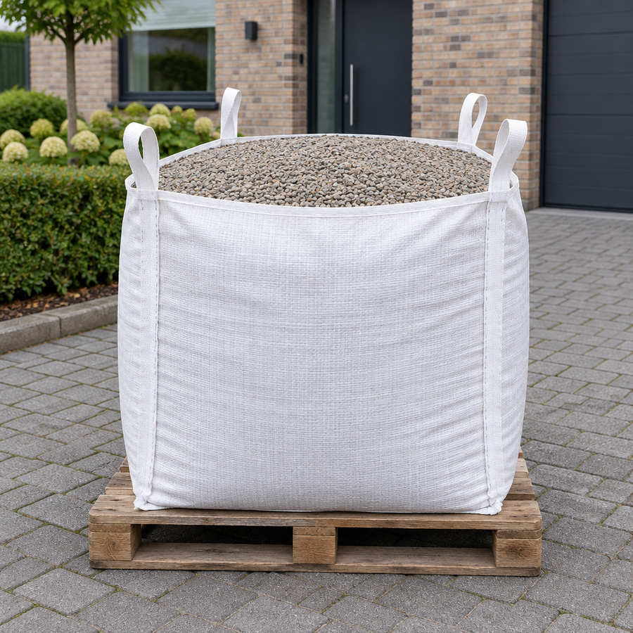 Bigbag Ombra 6/10 op pallet op de oprit
