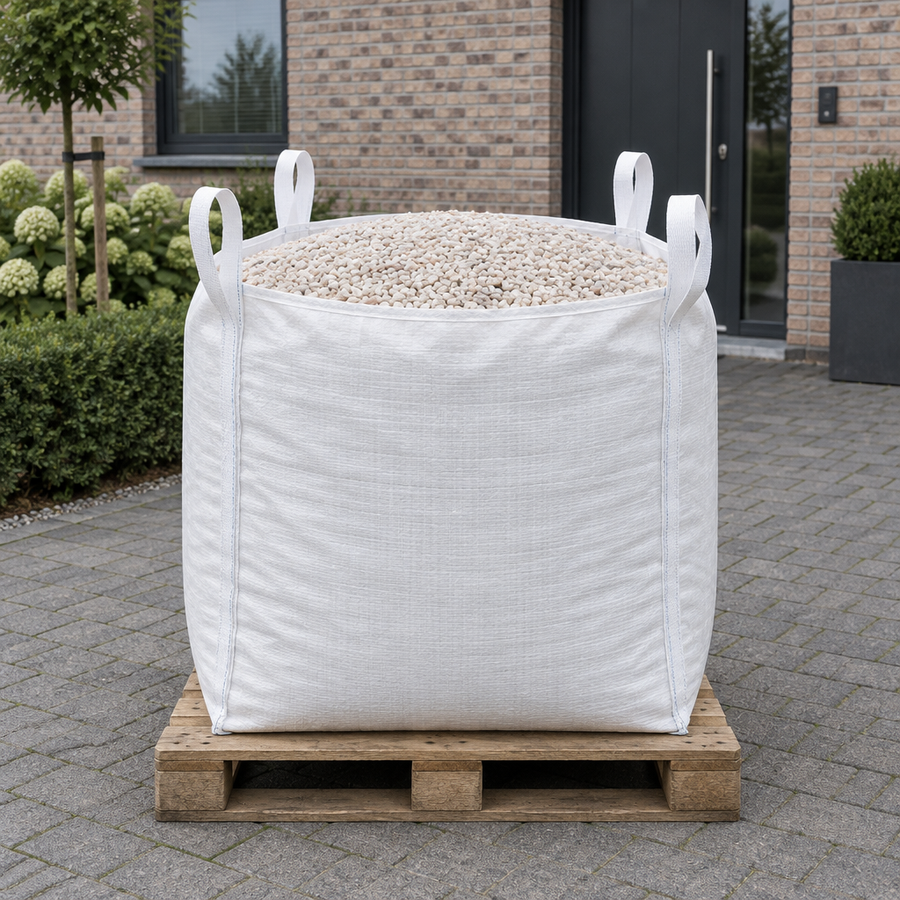 Bigbag Delirium 7/14 op pallet op de oprit