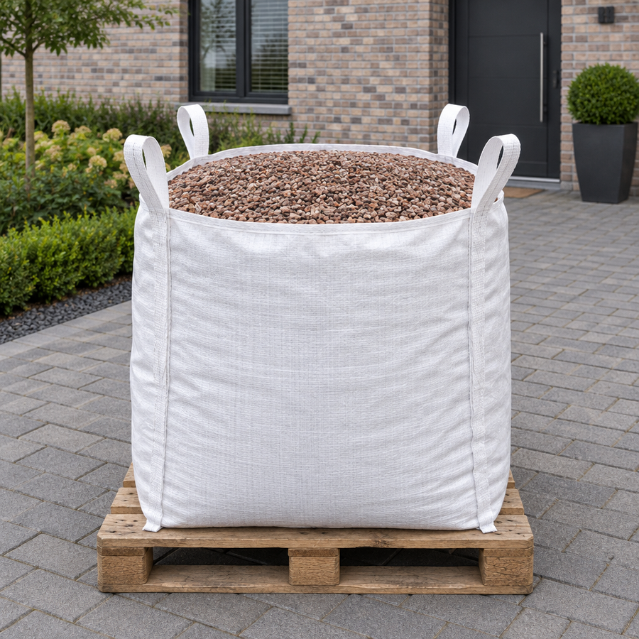 Bigbag Ruby 8/12 op pallet op de oprit