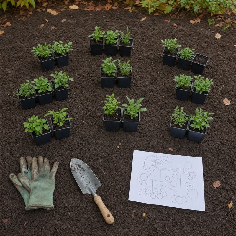 Jonge planten in P9-potten, klaar om te planten