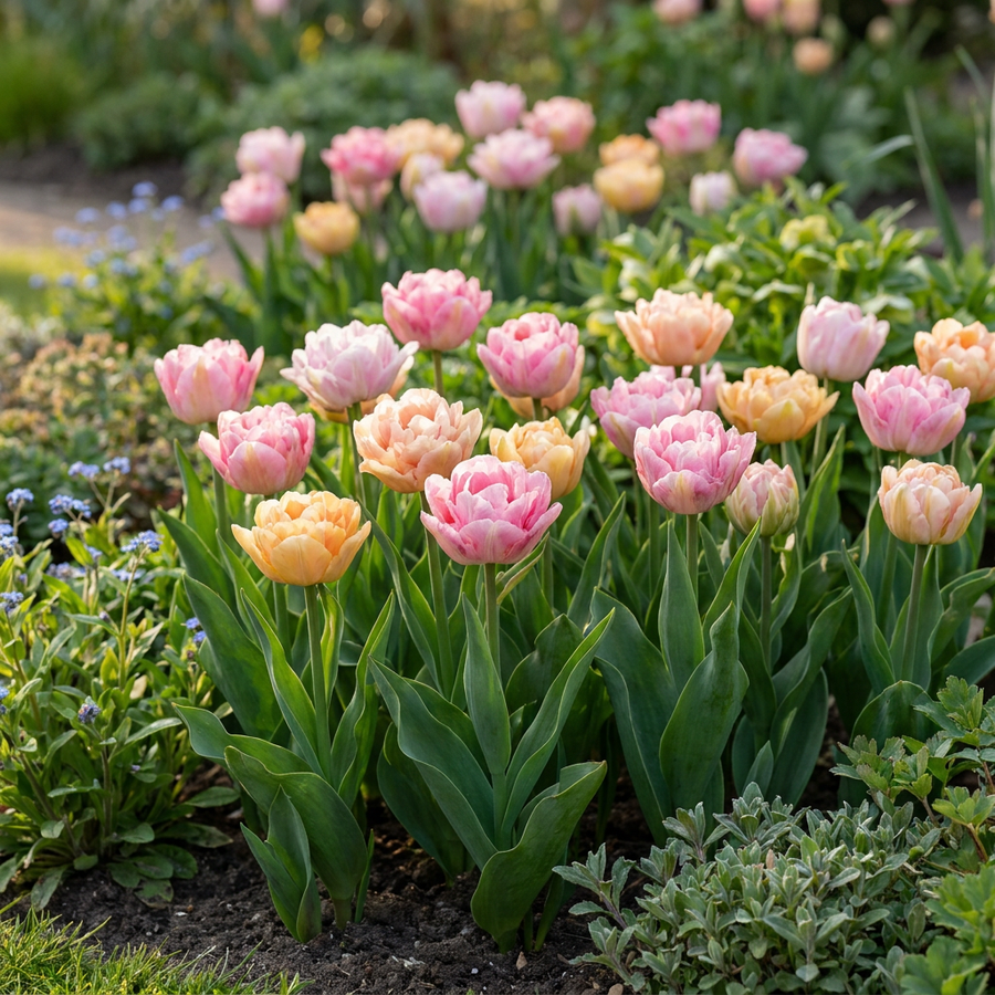 Tulpenbollen Peaches & Kisses — gemengde kleuren, 12 stuks (bolmaat 11/12)