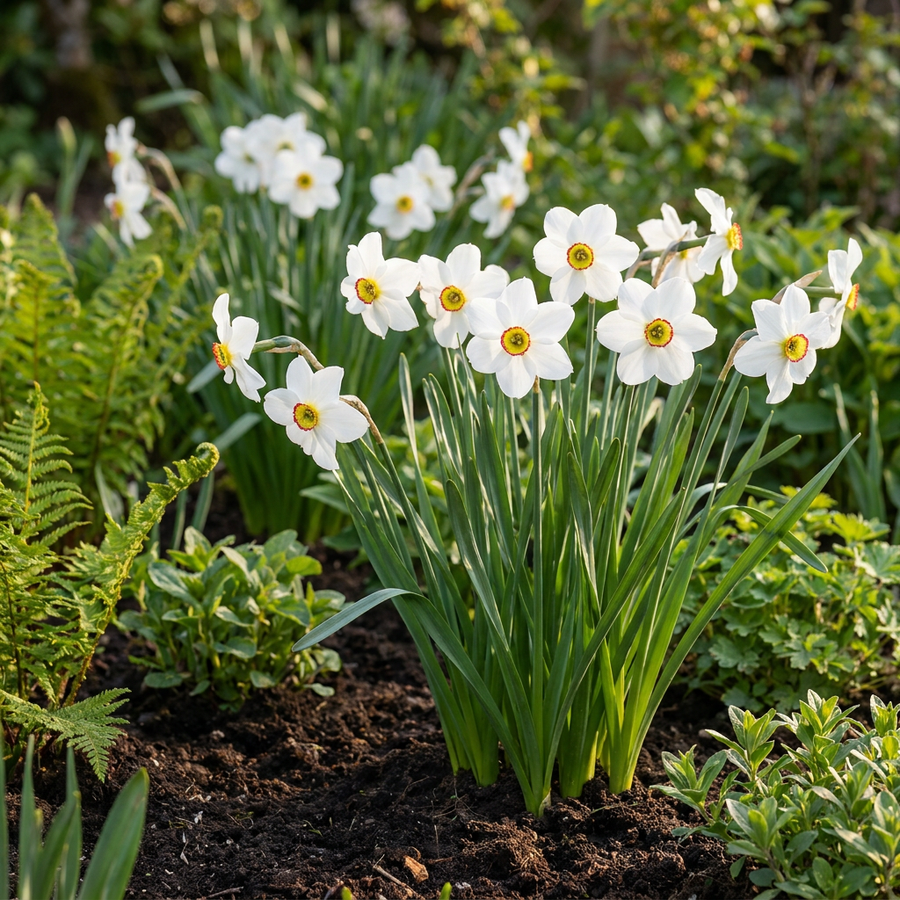 Narcisbollen Recurvus — wit, 30 stuks (bolmaat 10/12)