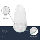 Terrarium bolglas tweedelig - Egg - Ø 12 cm ↑ 25 cm