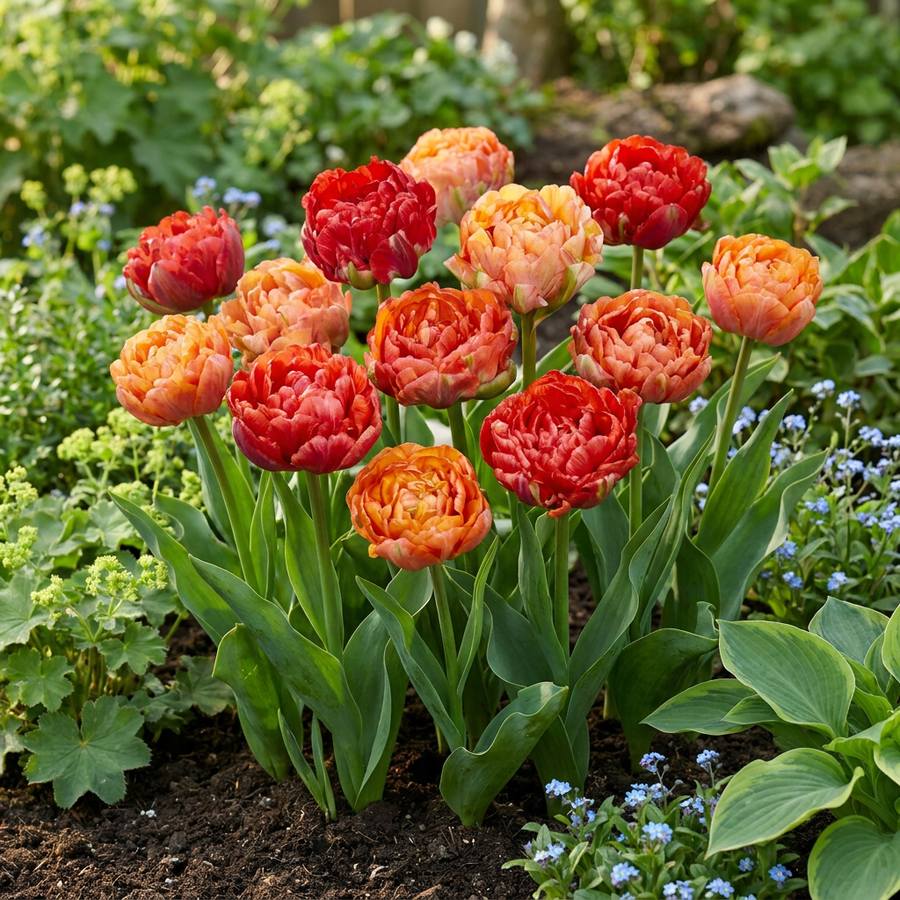 Tulpenbollen Gudoshnik Double — gemengde kleuren, 24 stuks (bolmaat 11/12)