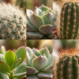 Mini Cactus & Succulenten Mix - 18 Stuks - Ø 8,1 cm - Hoogte: 5-10 cm - Terracotta Potten
