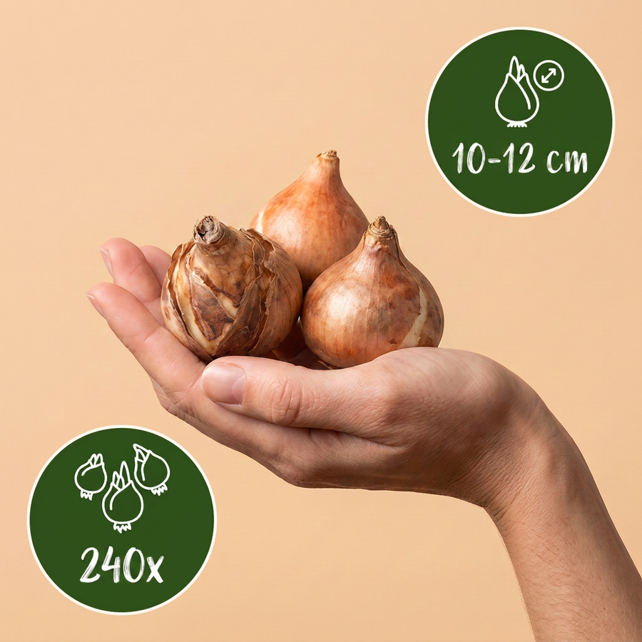 Narcisbollen Double mix — gemengde kleuren, 240 stuks (bolmaat 10/12)
