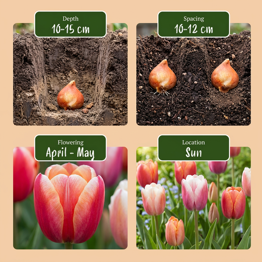Tulpenbollen Glowing with pride — gemengde kleuren, 60 stuks (bolmaat 11/12)
