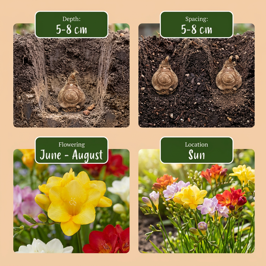 160x Freesia Double Mix - Dubbele fresia - Diversen - Snijbloem - Bolmaat 5/+