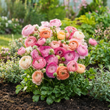 80x Ranunculus Pastel Mix - Pastelkleurige ranonkel - D - Zomerbloeier - Bolmaat 5/6