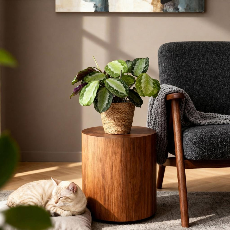 Maranta Silverband – Pot Ø12 cm · 25 cm hoog · met mand (foto 4)