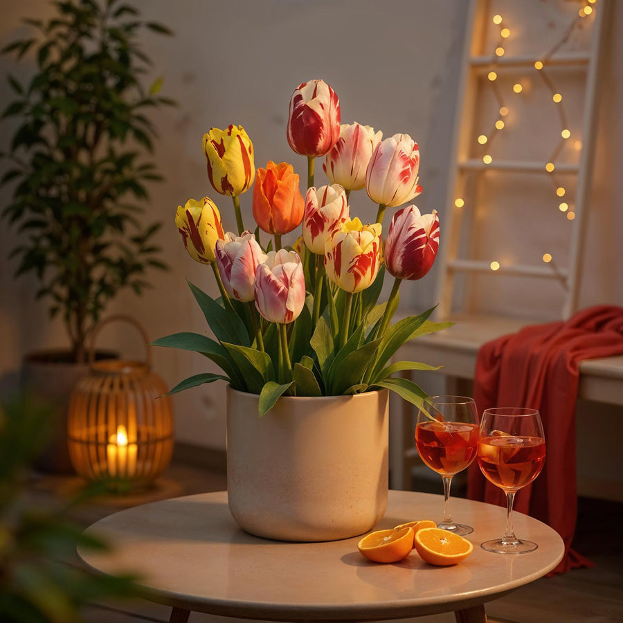Tulpenbollen Flaming Beauty mix — gemengde kleuren, 15 stuks (bolmaat 11/12)