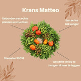 Echte krans Matteo | Ø diameter 30 cm