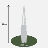 4x - Clematis The President - ↨65cm - Ø15