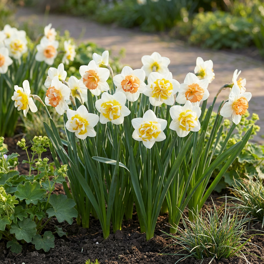 Narcisbollen Macaron Bloss — wit en geel, 40 stuks (bolmaat 12/14)