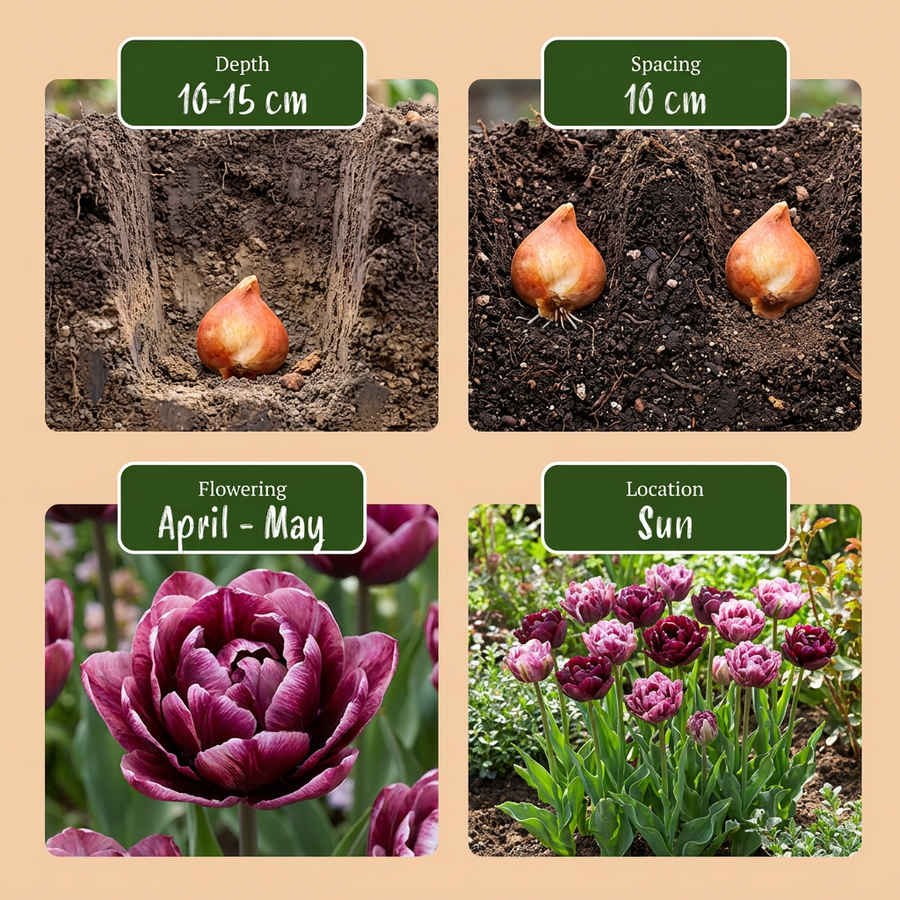Tulpenbollen Sweet Desire mix — gemengde kleuren, 12 stuks (bolmaat 11/12)