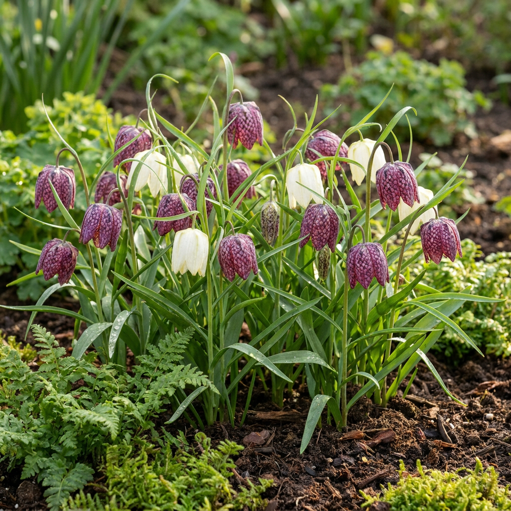 60x Fritillaria Meleagris Mix - Kievitsbloem mix - Paars en Wit - Verwilderingsbol - Bolmaat 6/7