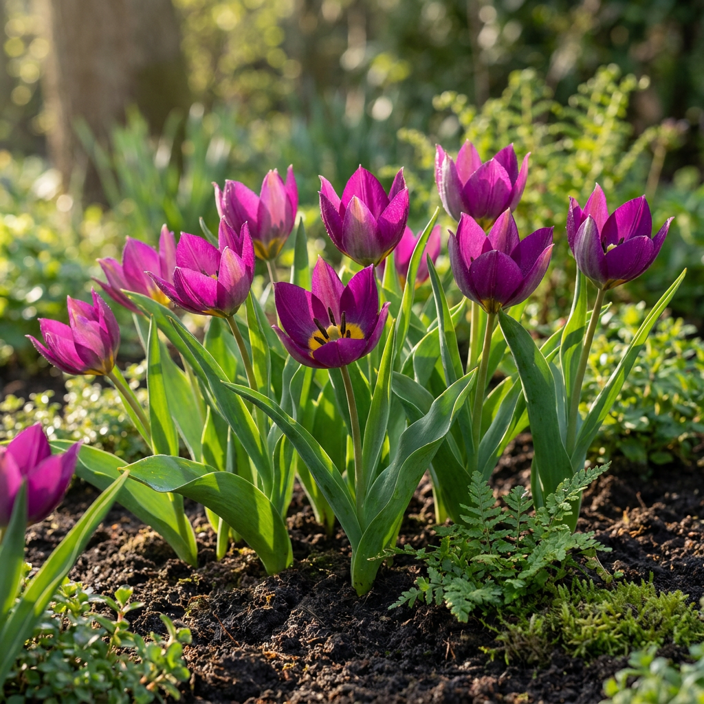 50x Tulipa Persian Pearl - Tulipa Persian Pearl - Paars - Voorjaarsbloeier - Bolmaat 6/7
