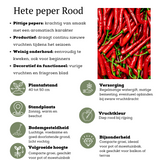 Rode plukgroente mix van 3 planten - Cherry tomaat - Rode snack paprika - Rode hete peper plant - Ø 14 cm - ↨ 45 cm