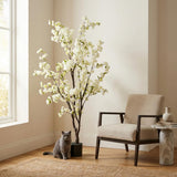 Kunstplant - Prunus - Kersenbloesem - Wit - 175cm