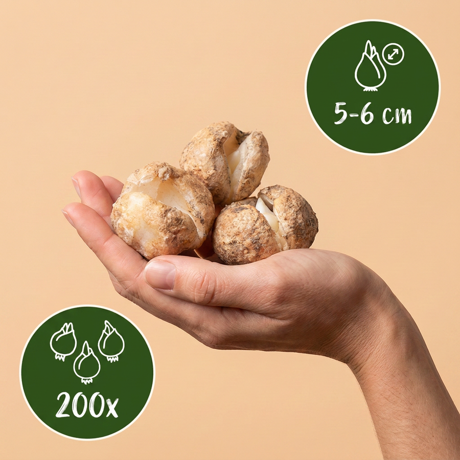 Sneeuwklokjesbollen Elwesii — wit, 200 stuks (bolmaat 5/6)