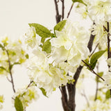 Kunstplant - Prunus - Kersenbloesem - Wit - 175cm