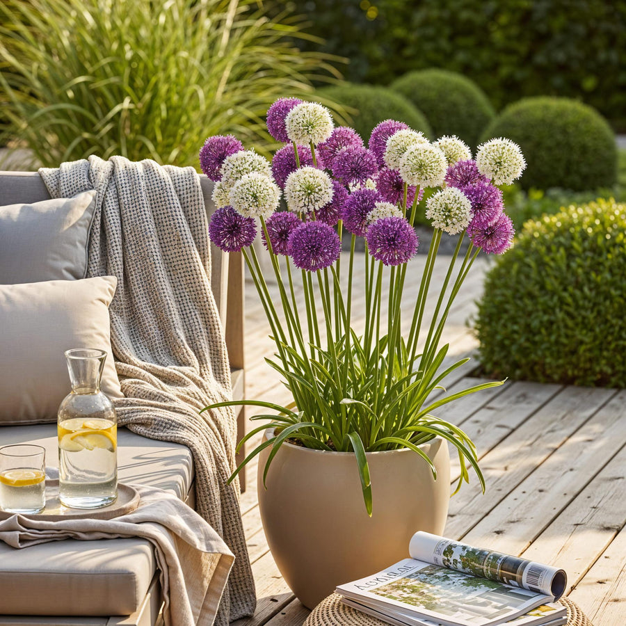 Alliumbollen Purple White Mix — paars en wit, 15 stuks (bolmaat 10/12)