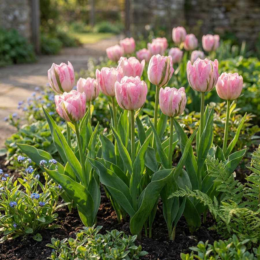 Tulpenbollen Double Pink — roze, 96 stuks (bolmaat 11/12)