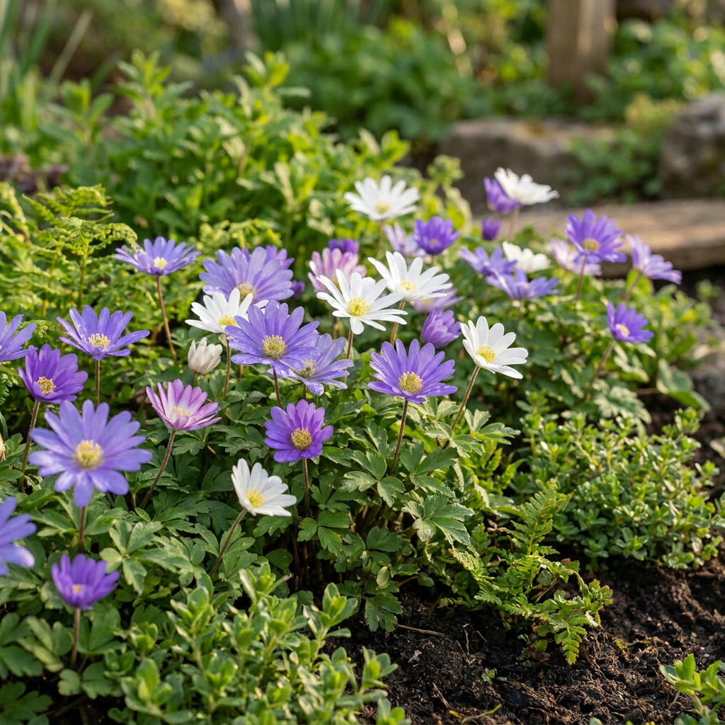 50x Anemone Blanda mix - Griekse anemoon mix - Diversen - Verwilderingsbol - Bolmaat 4/5