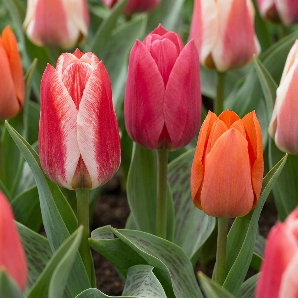 80x Tulipa Greigii mix - Greigii-tulp mix - Diversen - Voorjaarsbloeier - Bolmaat 11/14